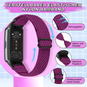 Bracelet de montre en Nylon élastique, pour Huawei <span class=keywords><strong>Band</strong></span> 6/Huawei <span class=keywords><strong>Band</strong></span> 6 <span class=keywords><strong>Pro</strong></span>/<span class=keywords><strong>Honor</strong></span> <span class=keywords><strong>Band</strong></span> <span class=keywords><strong>7</strong></span>, bracelet de remplacement pour hommes et femmes - Product Image 5