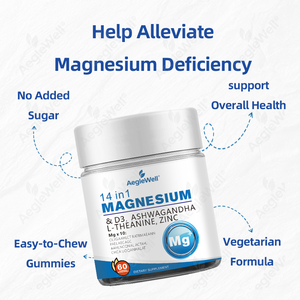 Gomitas de Magnesio Aegelwell OEM Premium 14 en 1, Favorecen el Sueño y Alivian el Estrés en Adultos, Suplemento Dietético - Product Image 2