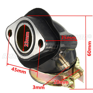 Collecteur d'admission neuf en aluminium et caoutchouc pour moteurs GY6 125cc 150cc – Pièces moteur pour cyclomoteurs, scooters, VTT et karts GY6 - Product Image 4