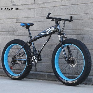 Vélo de montagne pour adultes de 26 pouces et 24 pouces avec pneus épais pour la neige, vitesses variables, amortissement, freins à disque doubles, guidon papillon, robuste - Product Image 3