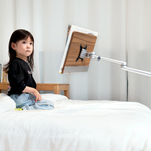 Supporto per lettura da pavimento multiangolo in legno con fermalibri a braccio lungo regolabile in metallo per lettore <span class=keywords><strong>di</strong></span> libri - Product Image 6