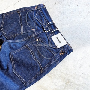 Blue <b>Jean</b> Manufacturer Custom <b>Button</b> up Designer Denim Pants for Men Wide Leg Japanese Salvage Denim Baggy <b>Jeans</b> - Product Image 4