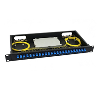 ZHEFAN 12 24 ports SC UPC 1U Panneau de brassage fibre optique 19 pouces pour montage en rack, Boîtier terminal ODF 19 pouces pour montage en rack, OTB 19 pouces pour montage en rack