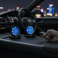 Meteran Mobil LED 52mm, Pengukur Tekanan Oli, Suhu Air, Volt, Tachometer