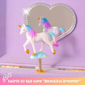Boîte à bijoux musicale pour fille - Boîte à bijoux pour enfants, jouets licorne pour filles de 4 à 6 ans, cadeaux licorne personnalisables selon les besoins - Product Image 3