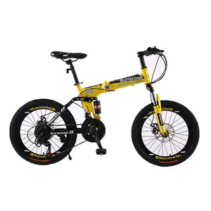 Free sample Foldable bicycle manufacture cheap black white 6 speed wheel size 20 inch folding bike