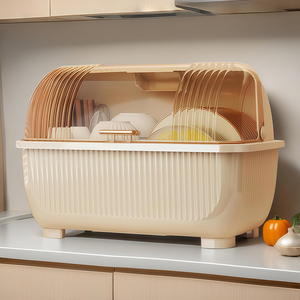 Caja <span class=keywords><strong>de</strong></span> almacenamiento <span class=keywords><strong>de</strong></span> vajilla multifuncional para el hogar, organizador <span class=keywords><strong>de</strong></span> cocina ABS, tapa a prueba <span class=keywords><strong>de</strong></span> polvo, <span class=keywords><strong>escurridor</strong></span> <span class=keywords><strong>de</strong></span> <span class=keywords><strong>platos</strong></span>, armario <span class=keywords><strong>de</strong></span> drenaje <span class=keywords><strong>de</strong></span> cocina - Product Image 3