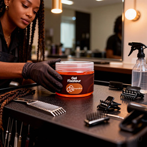 Gel coiffant professionnel bio 12.35oz pour cheveux noirs, bouclés et crépus, cheveux secs - Qualité salon, tenue forte - Product Image 5