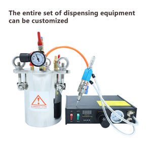 BZY-983S distributore di colla in metallo ad alta precisione pneumatico semiautomatico a doppio foro macchina di erogazione della colla - Product Image 6