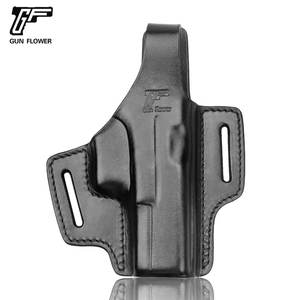 Geweerbloem 100% Echte Koeienhuid Volnerf Leer Verborgen Draagtas Buiten Tailleband Gun <span class=keywords><strong>Holster</strong></span> - Product Image 2
