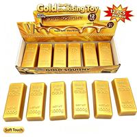 Jouet Squishy Populaire en Forme de Grande Barre d'Or Parfumée, en PU Écologique, Anti-Stress, à Presser, 12 Pièces