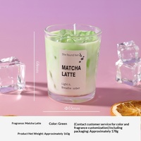Großhandel Kreative Sommer-Matcha-Tassen-förmige Gelee-Wachs-Party-Heimdekoration Aromatherapie-Kerze für stimmungsvolle Atmosphäre