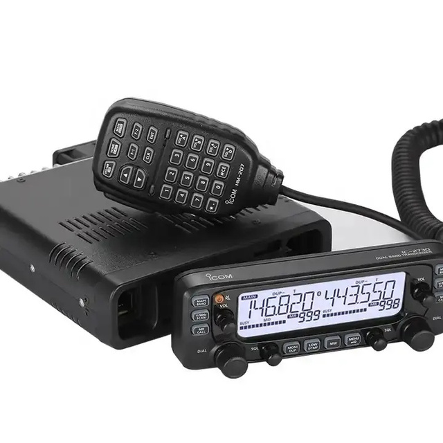 IC-2730 50W Dual-Band Mobile Radio Transceiver VHF/UHF Handheld GMRS Walkie Talkie for Vehicle Use Base Station Radio