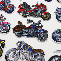 Patchs brodés thermocollants style motard vintage pour moto