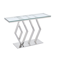Meubles italiens de salon de haute qualité en acier inoxydable tables console de couloir de style luxueux