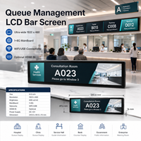 Pantalla LCD de 8.8 Pulgadas 1920x480 WiFi USB HD para Guía de Autobuses y Metros, Reproductor de Publicidad con Android 11