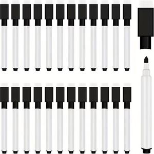 50-Pack Black Fine Point Dry <b>Erase</b> Markers with <b>Eraser</b> Caps Low Odor Whiteboard Markers <b>Pens</b> for School Office & Classroom - Product Image 6