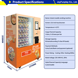JFP Vending <b>Machine</b> for Noodles & Ramen With Hot Water Coin Payment Steel Body Touchscreen SDK Enabled Provide Fresh - Product Image 3