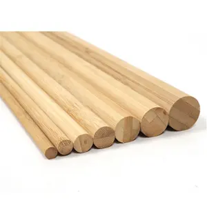 Tiras de bambu naturais de 50mm 3mm, bastão redondo
