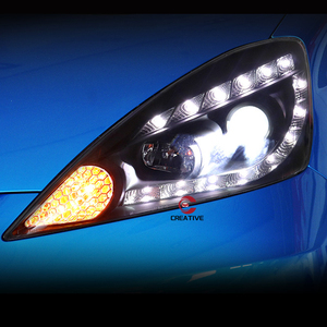 Stile auto per <span class=keywords><strong>Honda</strong></span> Fit <span class=keywords><strong>Jazz</strong></span> GK5 Full LED faro 2008 2009 2010 anno lampada anteriore DRL segnale di svolta - Product Image 4