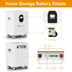 แบตเตอรี่ลิเธียมไอรอนฟอสเฟต 15Kwh Powerwall 51.2V กำลังขายดี 48V 200Ah 280Ah 300Ah 314Ah Lifepo4 แบตเตอรี่สำรองพลังงาน - Product Image 6