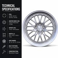 Rines de Malla en Y Personalizados 5X112 5X120 con Borde Escalonado y Diseño Cóncavo de 18 19 20 21 22 Pulgadas 6061-T6 para Audi BMW Mercedes JWL VIA
