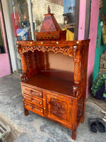 Temple en bois fait à la main de qualité à l'exportation pour la décoration de la maison et du bureau disponible à un prix abordable depuis l'Inde