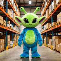Costume de Mascotte Robot Mignon Blanc et Bleu en Peluche Technologique en EVA pour Adultes – Idéal pour Parcs à Thème, Musées Scientifiques, Parades, Centres Commerciaux et Publicité