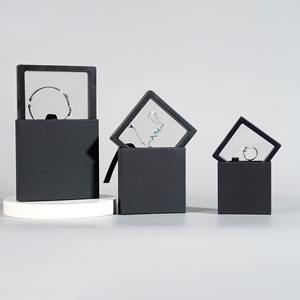 Manufacturer's Square Shape Magnetic Closure Printed Design Jewelry Packaging <b>Boxes</b> (PE Box Sets) for <b>Earrings</b> - Product Image 3