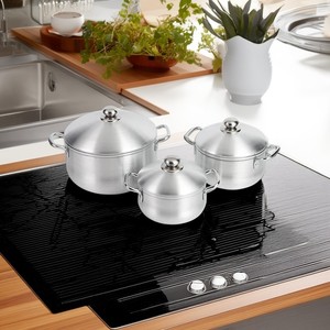 핫 세일 10 PC 알루미늄 조리기구 세트 18-26cm 가정용 주방 사용을위한 가스 스토브 요리 냄비 스튜 캐서롤 스튜 냄비 - Product Image 3