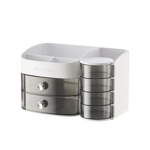 Cosmetic Storage <b>Box</b> With Drawers 3 Tier Desktop Organizer For <b>Makeup</b> Skincare Products Large Capacity Dustproof - Product Image 4