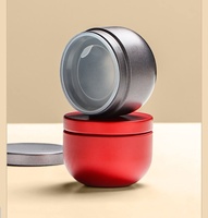 Boîte de conserve en métal mate pour thé matcha, petite et mini, 57*44mm, vide, 30g, en stock, fabrication en usine, emballage