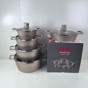 Juego de 10 Ollas Antiadherentes de Mármol, Juego de Ollas de Aluminio para Arroz y Sopa, Ollas Fundidas a Presión al por Mayor - Product Image 4