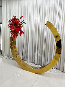 FURUN arco de fondo de boda de metal dorado decoración de alta calidad evento de boda - Product Image 3