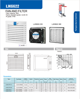 Filtre à air pour armoire électrique, sans outil, à dégagement rapide, CE IP54 148mm, avec loquet bleu, en ABS UL94-V0
