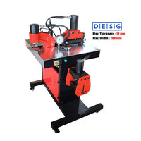 Nouveau Design Dhy-200 Trois-en-un Hydraulique Busbar Cintrage Coupe Poinçonneuse Cuivre Busbar Machine De Traitement