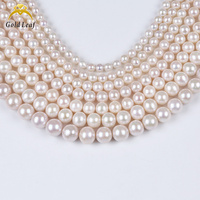 Goldleaf vente en gros 5-8mm perles d'eau douce blanches brin 5A qualité perles en vrac pour la fabrication de bijoux perles d'eau douce naturelles