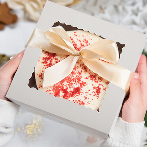 Caja cuadrada para pasteles de cartón multicapa blanca de 10x10x8 pulgadas (15 unidades) con protección UV para envío de alimentos, reposterí<span class=keywords><strong>a</strong></span> y tartas. - Product Image 5