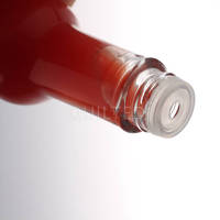 Bouteille en verre ronde de 90 ml, 150 ml, 250 ml pour sauce chili, tomate, BBQ, sauce piquante de 5 oz avec bouchon à vis, impression sérigraphique, forme personnalisée