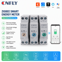 Disjoncteur intelligent Zigbee Tuya WiFi 1P+N, interrupteur temporisé intelligent, relais 40A 63A, contrôleur de puissance, comptage kWh, surveillance MCB