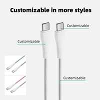 Kabel Data Pengisian Cepat WISTAR Hot Sell 240w Tipe-C ke Tipe-C Cocok untuk Ponsel dan Perangkat Lainnya