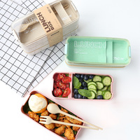 Verdeelde drielaagse vierkante plastic bentobox 900ml serviesgoed volwassenen kinderen studenten draagbaar magnetronbestendig lekvrij lunchbox
