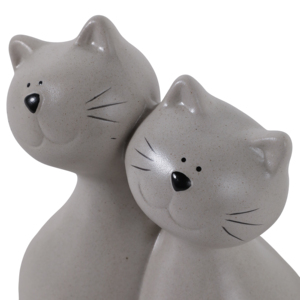 Figurine de chat assis mignonne, sculpture moderne en grès, décoration pour la maison, la salle de bain, l'étagère, le bureau, le salon - Product Image 6