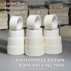 China Cheap Acrylic Self <b>Brown</b> BOPP Film Carton Sealing Waterproof Packing <b>Tape</b> 50m 50u Thickness Single Sided Pressure - Product Image 2