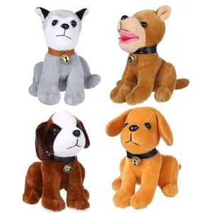 Großhandel OEM individuelles Design gefüllte Tiere weiches Pelz Hundesplüschtiere Puppe niedlicher realistischer Plüschhund