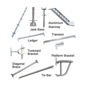 Échelle pliante et pièces d'échafaudage Kwikstage, échafaudage en acier galvanisé pour la construction, galvanisation à chaud, 7-17 kg CN;GUA - Product Image 2