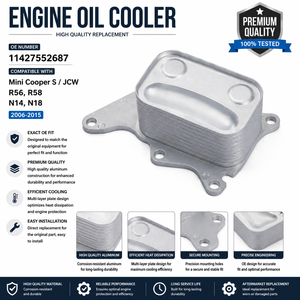 Boîtier de filtre à huile moteur fiable pour BMW, Mini Cooper S <span class=keywords><strong>JCW</strong></span>, référence OE 11427552687, longue durée de vie, tests de qualité stricts - Product Image 1