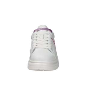 Baskets Shop Art Donna Bianco Blanc Talon 4 cm Taille 36 37 38 39 40 41 Chaussures Tendance en Toile - Product Image 2