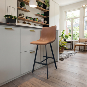 <span class=keywords><strong>Tabouret</strong></span> <span class=keywords><strong>de</strong></span> <span class=keywords><strong>bar</strong></span> avec repose-pieds pour petit-déjeuner en similicuir/tissu <span class=keywords><strong>taupe</strong></span> - Product Image 2