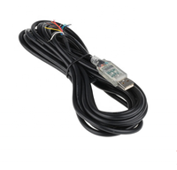 EXTREMO DE CABLE RS422 DE A 5,0 M, NEGRO, CONECTOR USB Transparente